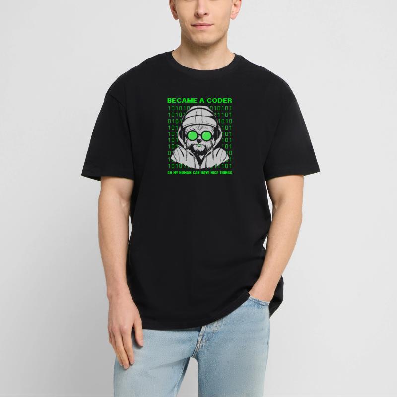 Devenu codeur – Cyber Dog Binary T-shirt unisexe oversize épais
