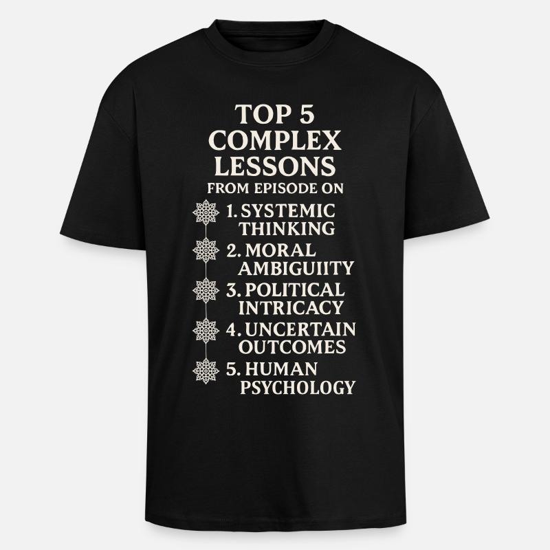 Complex lessons - Unisex Oversized Heavyweight T-shirt - black