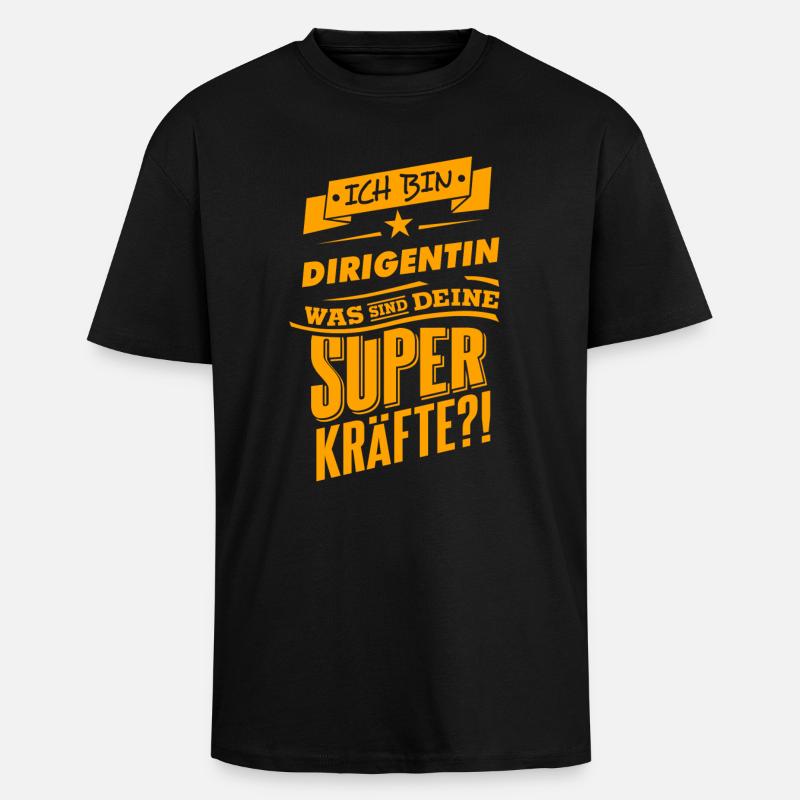Be a hero - Dirigentin Geschenk - Oversized Heavyweight Unisex T-Shirt - Schwarz