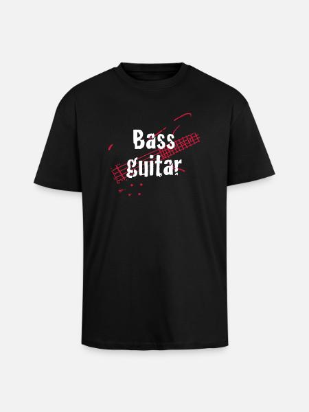 bass_guitar - Unisex Oversized Heavyweight T-shirt - black