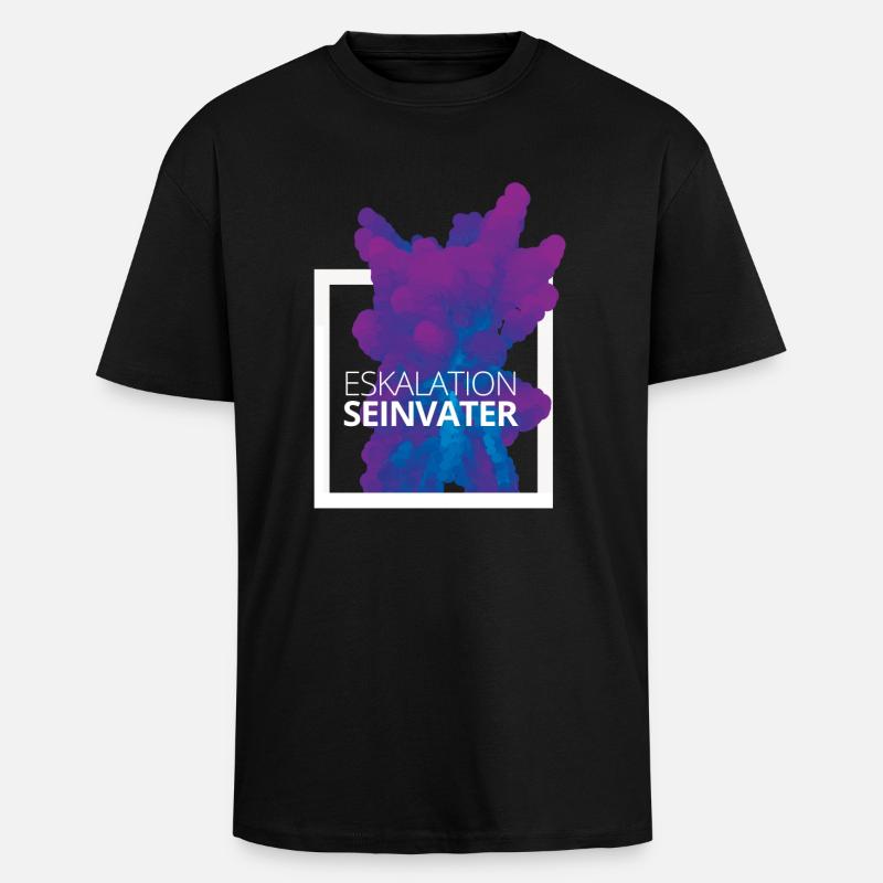 Eskalation sein Vater Design - Oversized Heavyweight Unisex T-Shirt - Schwarz