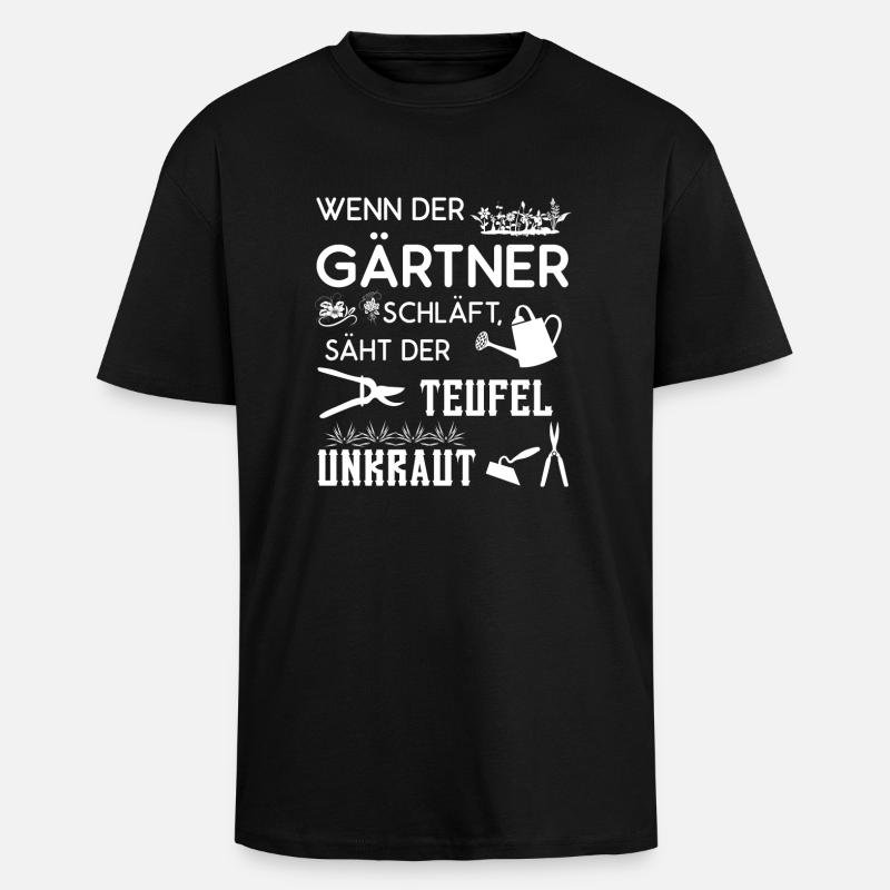 Gärtner - Oversized Heavyweight Unisex T-Shirt - Schwarz