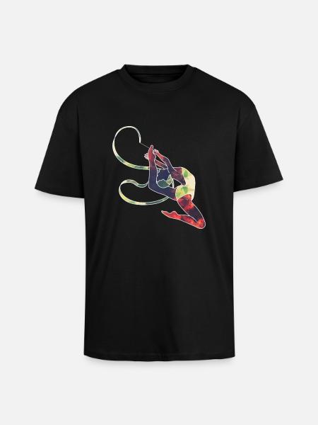 Rytminen voimistelu / voimistelu / voimistelu - Paksu unisex oversize t-paita - musta