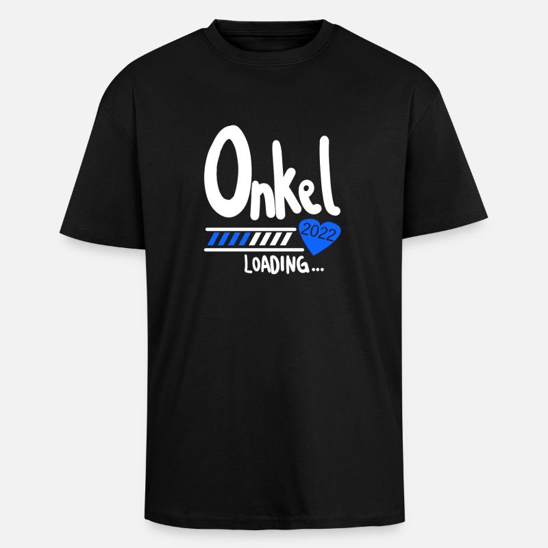 Onkel 2022 loading - Oversized Heavyweight Unisex T-Shirt - Schwarz