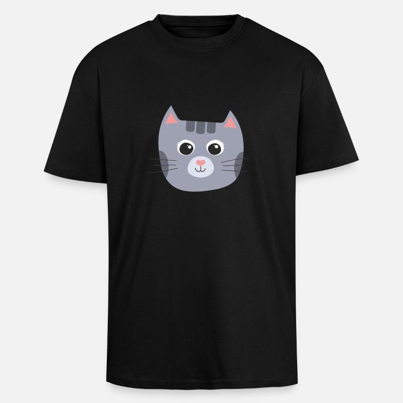 Kätzchen - Oversized Heavyweight Unisex T-Shirt - Schwarz