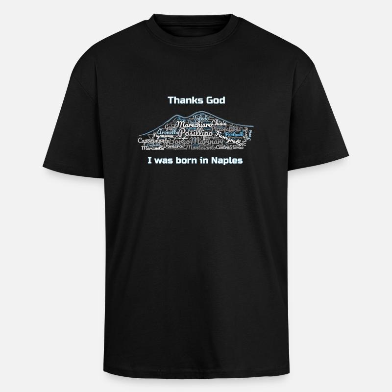 sie Naples - Oversized Heavyweight Unisex T-Shirt - Schwarz