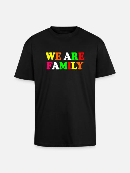We are family - Unisex Oversized Heavyweight T-shirt - black
