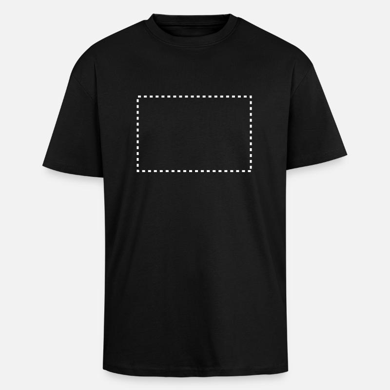 dashed_square_1c - T-shirt unisexe oversize épais - noir