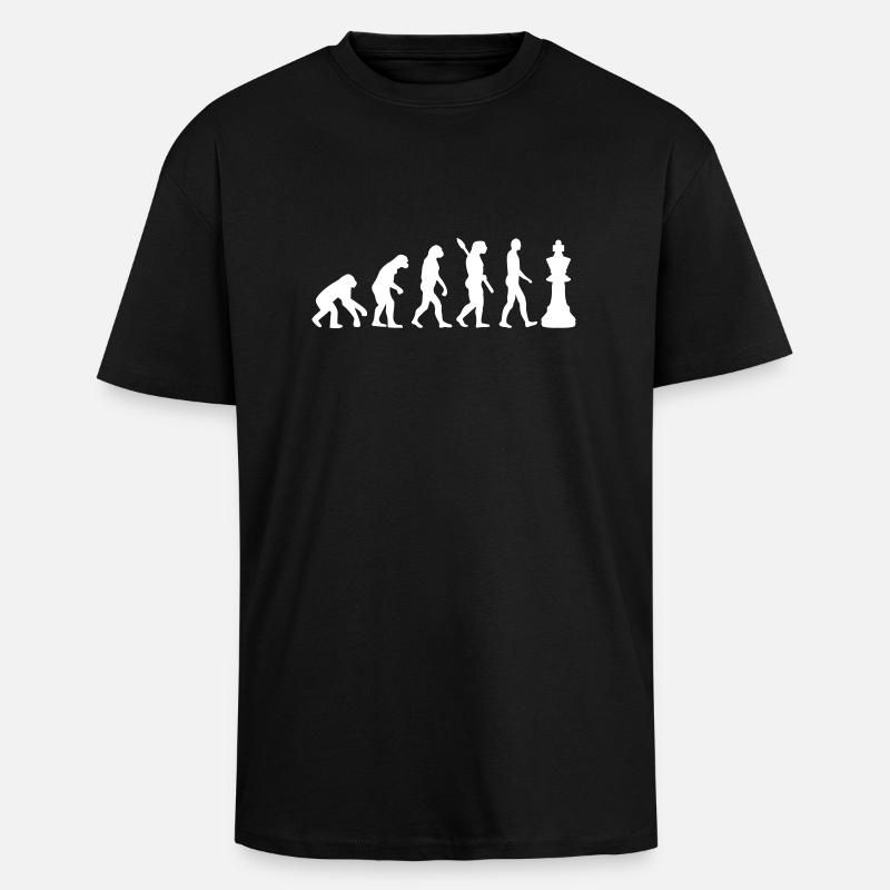 Chess king - Unisex Oversized Heavyweight T-shirt - black