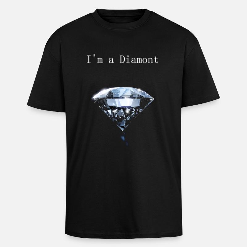 Ich bin ein Diamant - Oversized Heavyweight Unisex T-Shirt - Schwarz