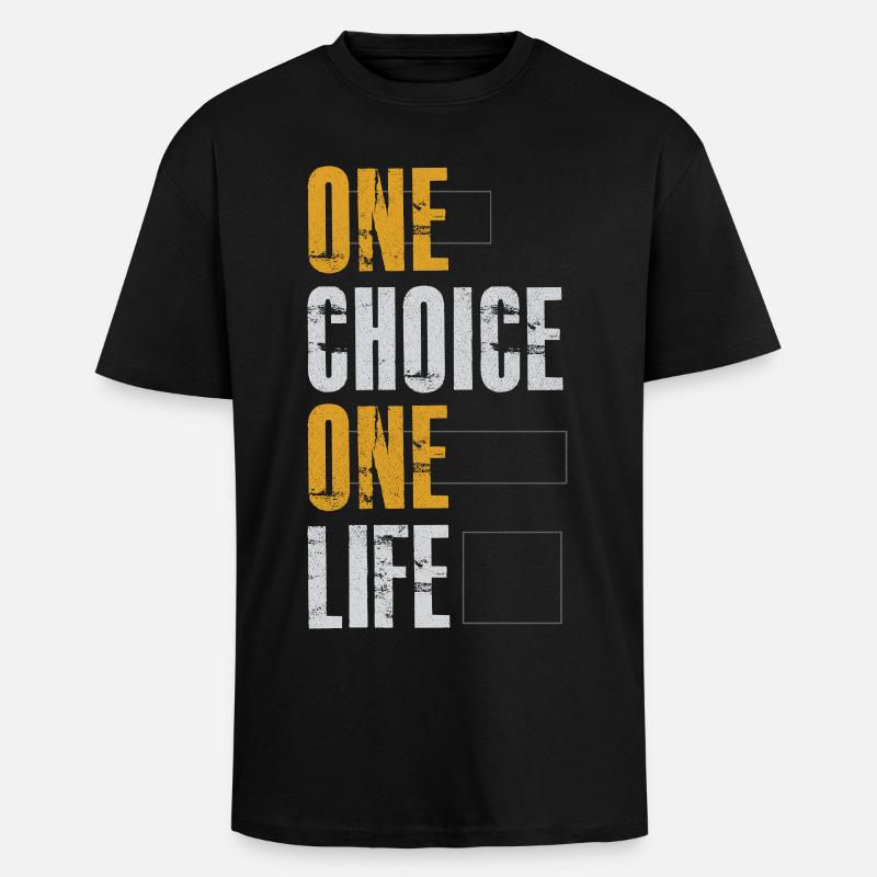 Eine Wahl, ein Leben - Oversized Heavyweight Unisex T-Shirt - Schwarz