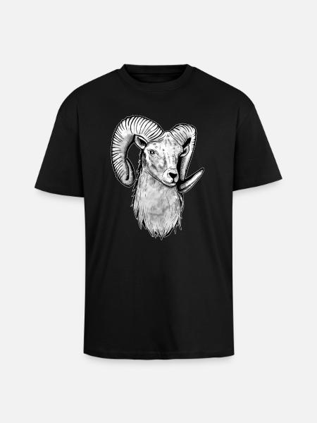 Widder Geschenk Sternzeichen - Oversized Heavyweight Unisex T-Shirt - Schwarz