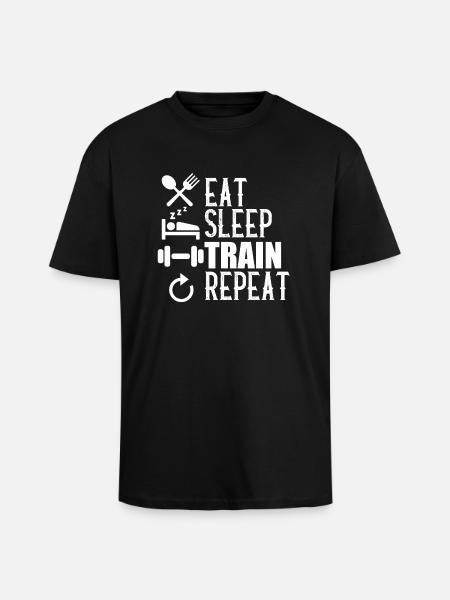 Fitness Gym - Unisex Oversized Heavyweight T-shirt - black