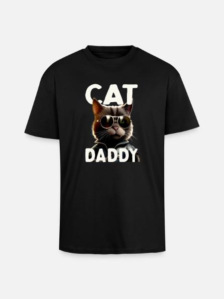 Kat Far Katte Far Kat Far Far Fars Dag Kat - Unisex oversized heavyweight t-shirt - sort