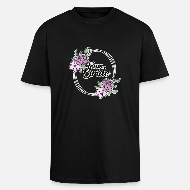 Team Bride - Unisex Oversized Heavyweight T-shirt - black