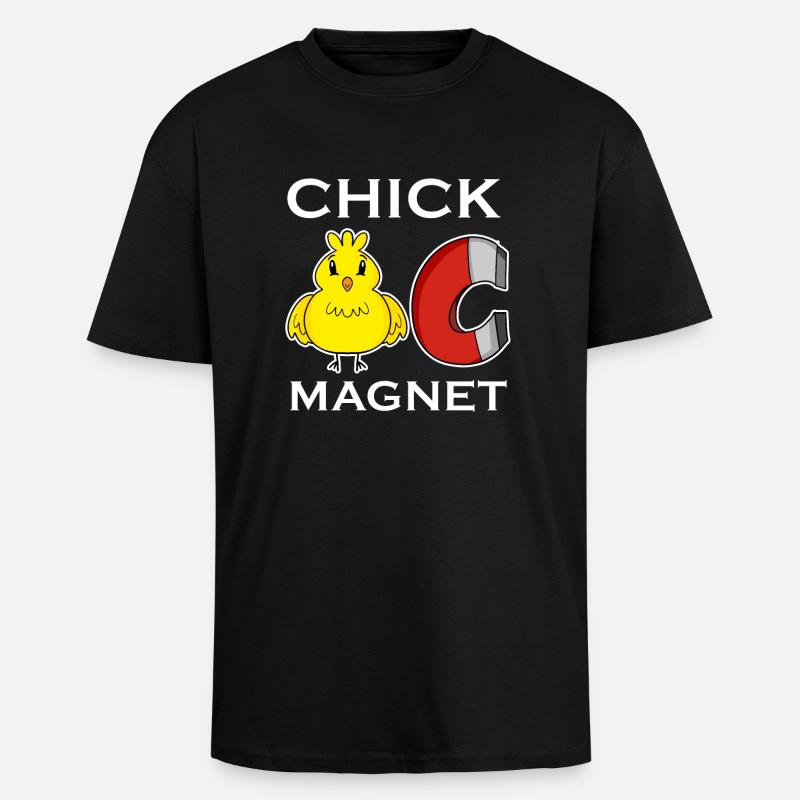 Aimant de poussin - T-shirt unisexe oversize épais - noir