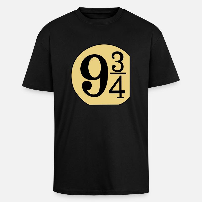 Schild 9 3/4 - Oversized Heavyweight Unisex T-Shirt - Schwarz
