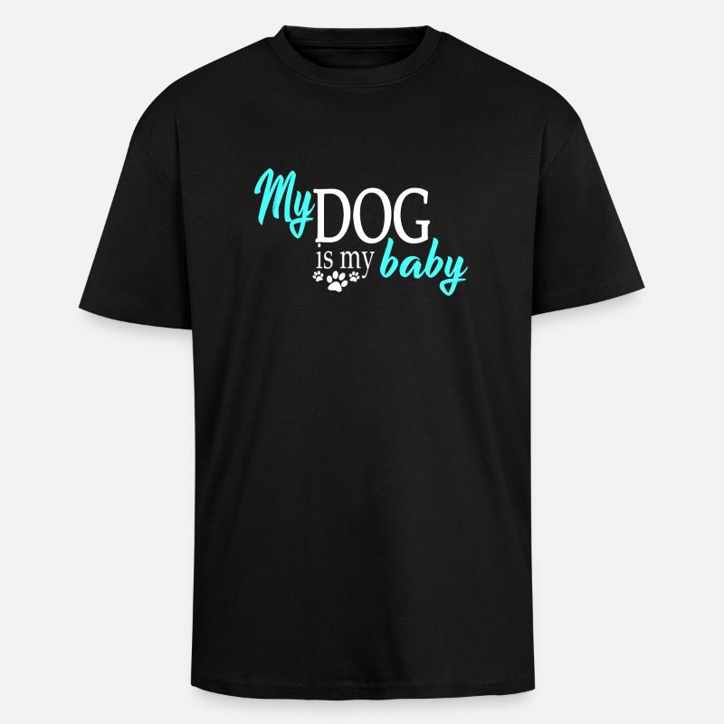 Hund Hunde - Oversized Heavyweight Unisex T-Shirt - Schwarz