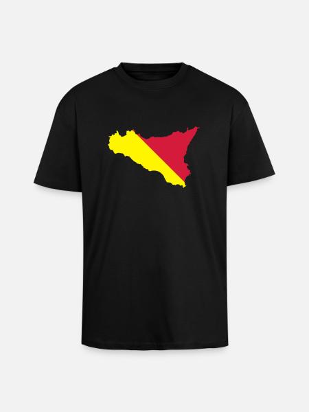 Sicily - Unisex Oversized Heavyweight T-shirt - black