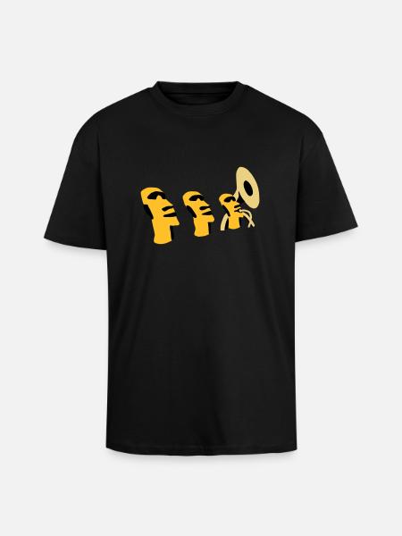 sousaphone rapa nui - Unisex Oversized Heavyweight T-shirt - black