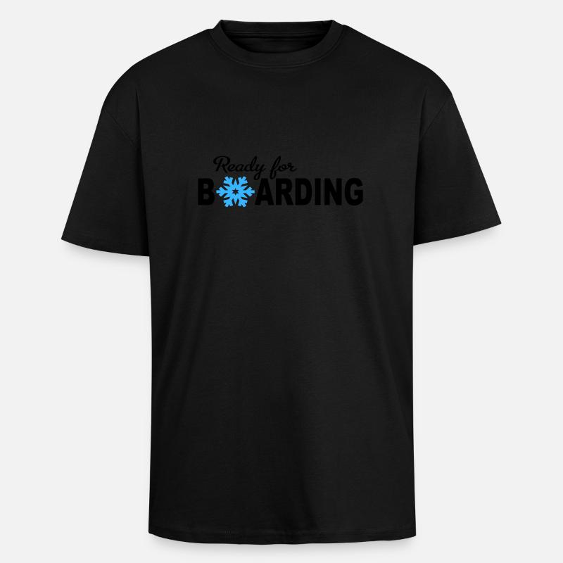 Snowboard - Oversized Heavyweight Unisex T-Shirt - Schwarz