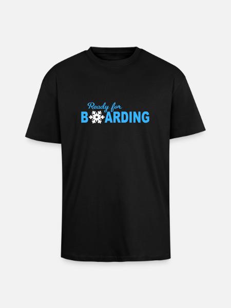 Snowboard - Unisex Oversized Heavyweight T-shirt - black