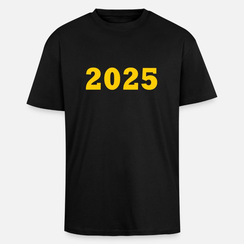 2025 - Oversized Heavyweight Unisex T-Shirt - Schwarz