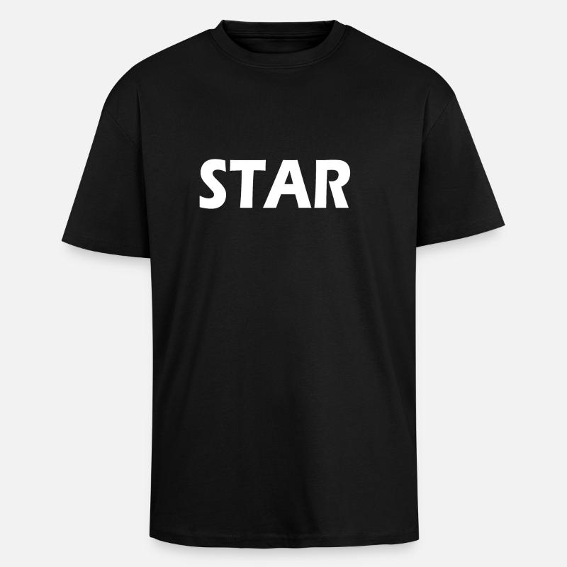 Star - Oversized Heavyweight Unisex T-Shirt - Schwarz