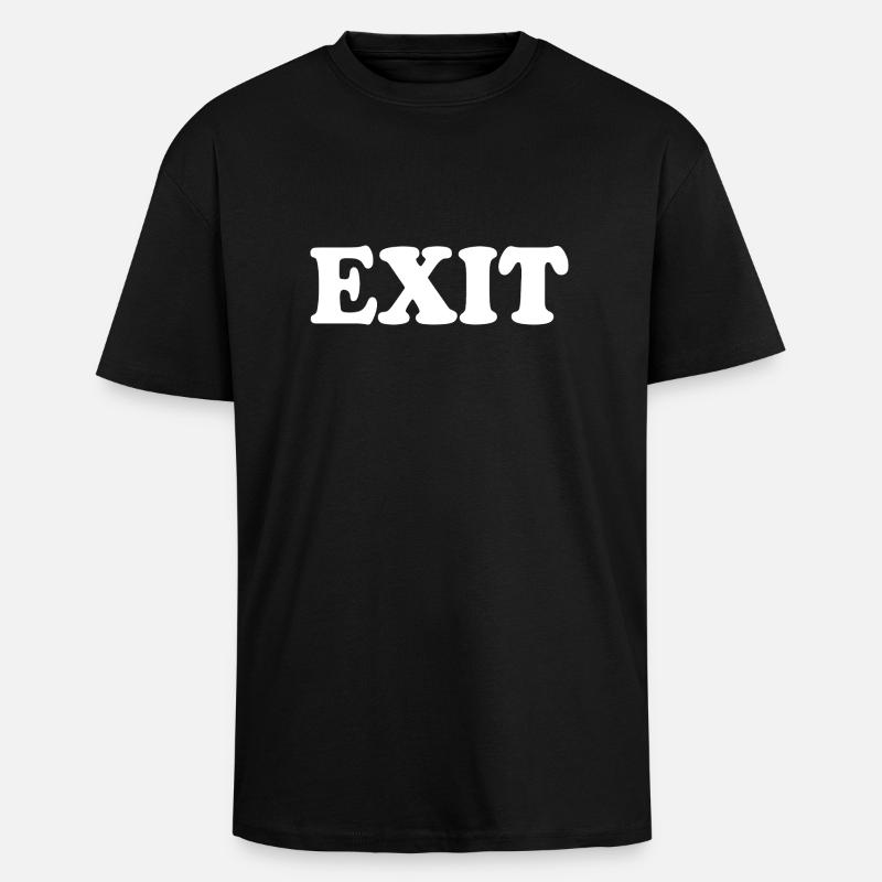 Exit - Unisex Oversized Heavyweight T-shirt - black