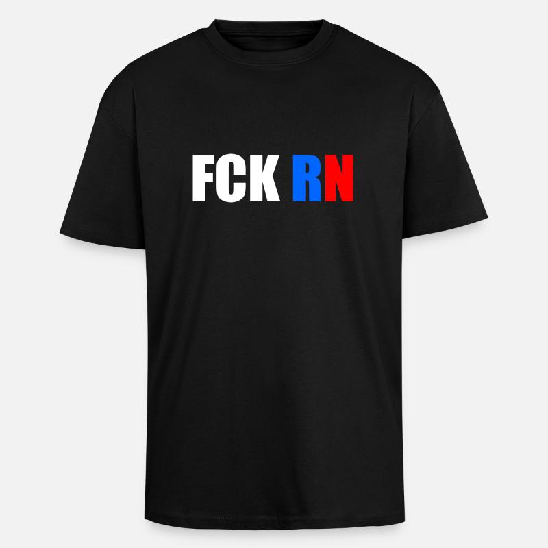 Fck rn - Oversized Heavyweight Unisex T-Shirt - Schwarz