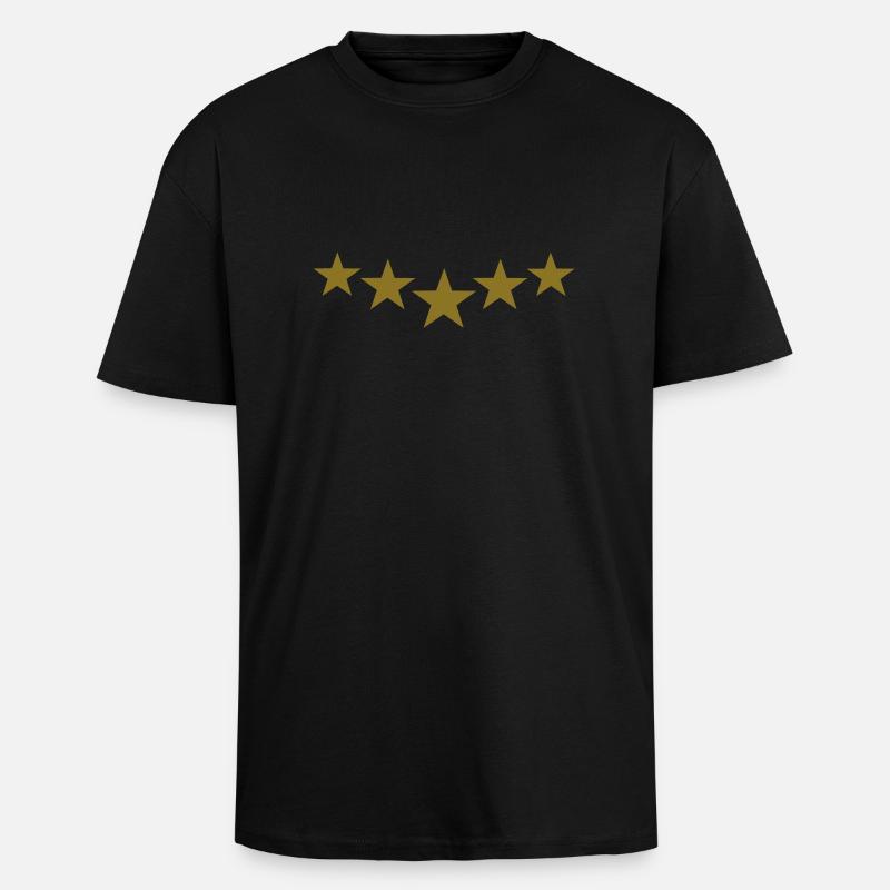 Sterne - Oversized Heavyweight Unisex T-Shirt - Schwarz