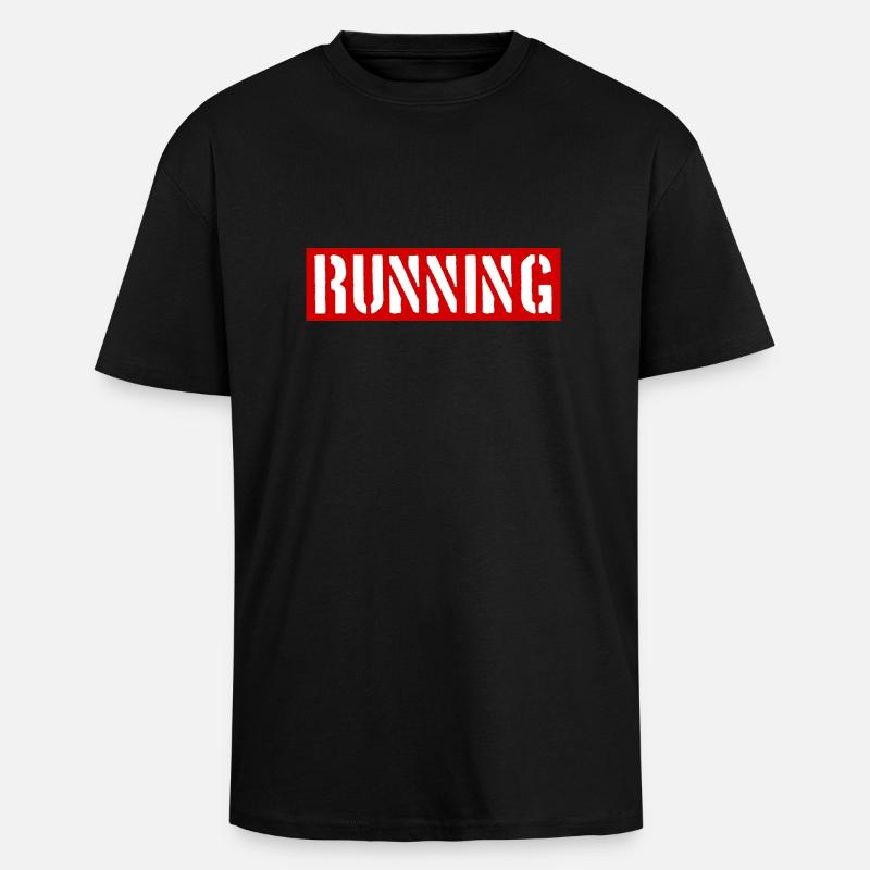 Marathon - Running - Jogging - Läufer - Oversized Heavyweight Unisex T-Shirt - Schwarz
