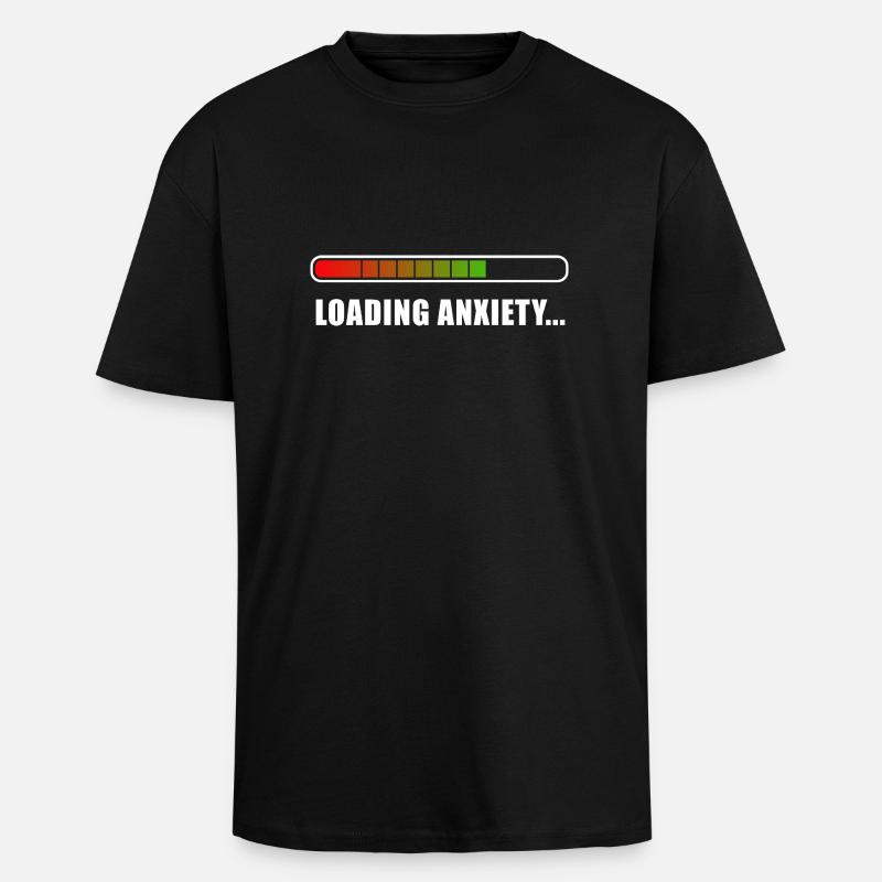 Loading L’anxiété... - T-shirt unisexe oversize épais - noir