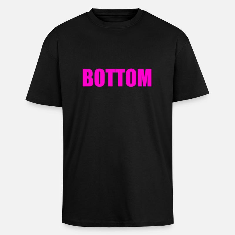 Bottom - T-shirt unisexe oversize épais - noir