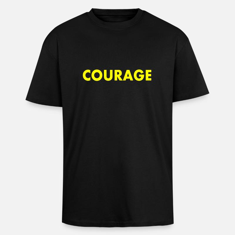 Courage - Oversized Heavyweight Unisex T-Shirt - Schwarz