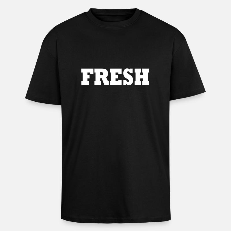 Fresh - T-shirt unisexe oversize épais - noir