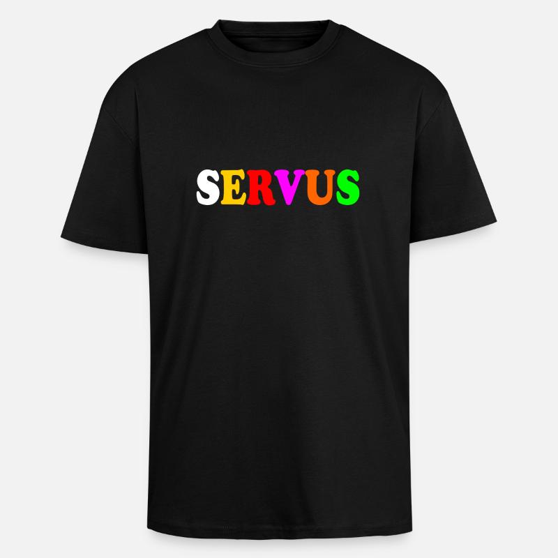 servus - Oversized Heavyweight Unisex T-Shirt - Schwarz