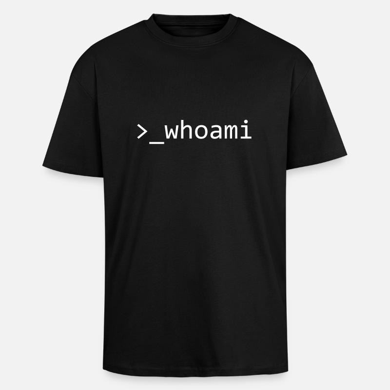 WHOAMI - WINDOWS COMMAND - Oversized Heavyweight Unisex T-Shirt - Schwarz