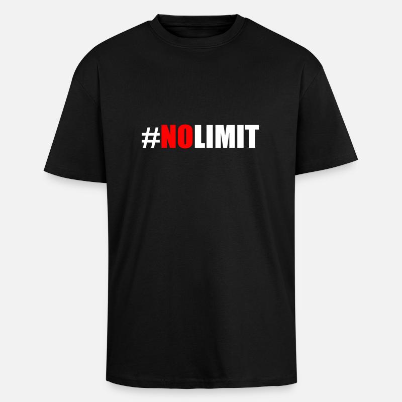No limit - Unisex Oversized Heavyweight T-shirt - black