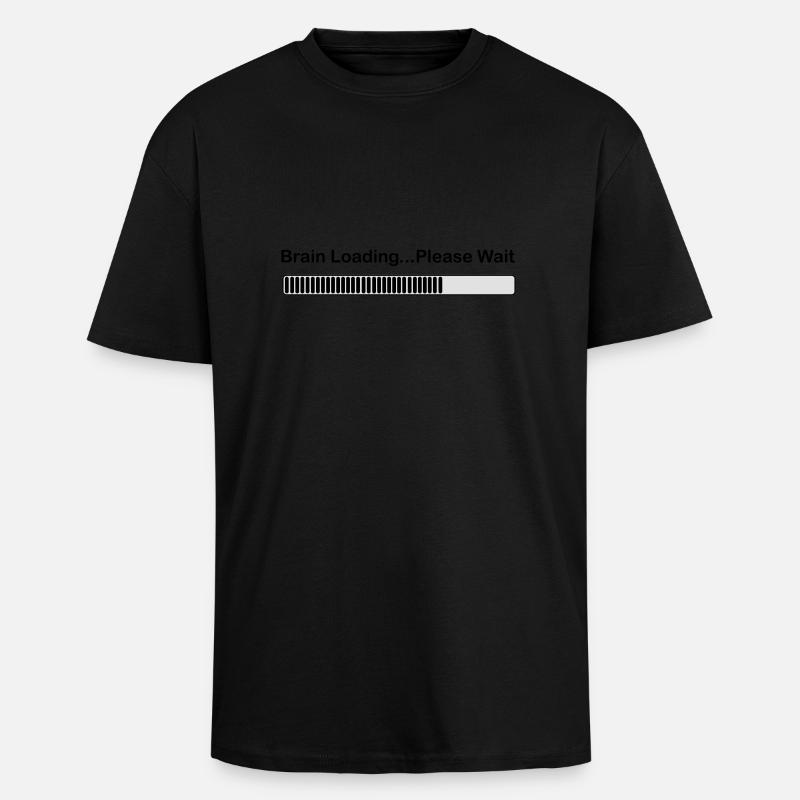 brainloading - Oversized Heavyweight Unisex T-Shirt - Schwarz