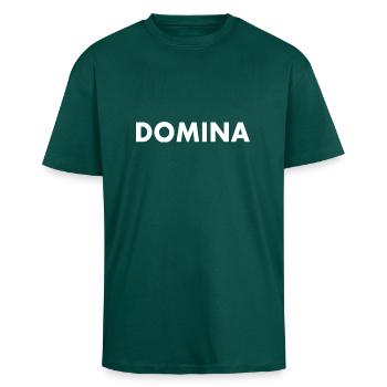 Domina - T-shirt unisexe oversize épais - hunter green - Devant - Alina (178cm) & Michal (187cm)