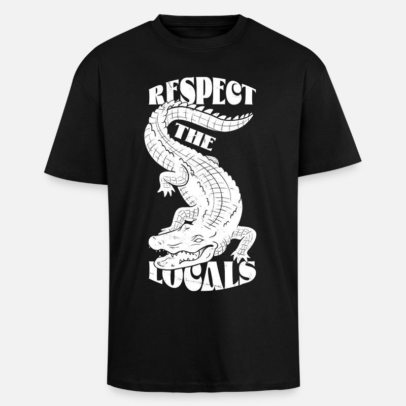Respect the Locals – Wildlife Statement - Oversized Heavyweight Unisex T-Shirt - Schwarz
