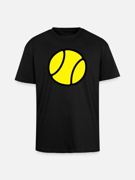 Tennis ball - Unisex Oversized Heavyweight T-shirt - black