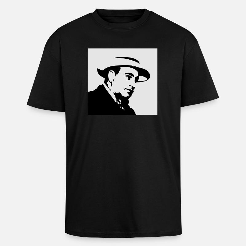 Al Capone - Oversized Heavyweight Unisex T-Shirt - Schwarz