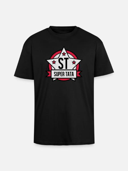 Super tata - T-shirt unisexe oversize épais - noir