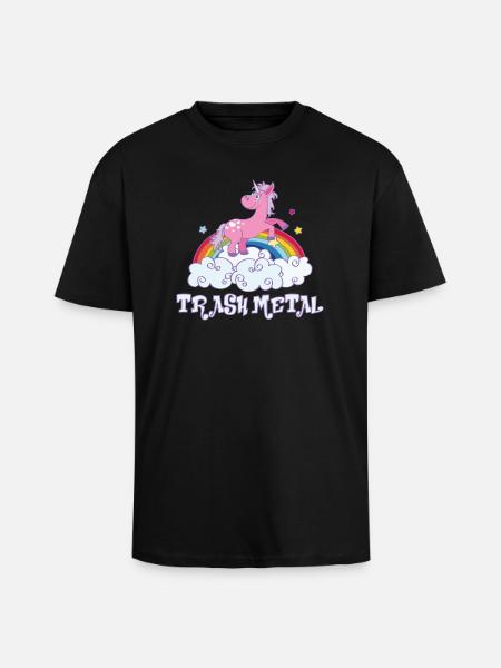 trash metal - Oversized Heavyweight Unisex T-Shirt - Schwarz
