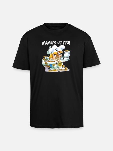 Mama's Helfer - Oversized Heavyweight Unisex T-Shirt - Schwarz