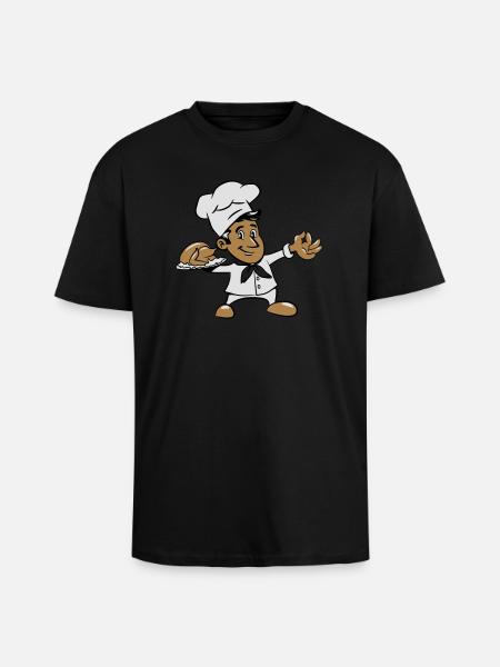 kochen koch hähnchen - Oversized Heavyweight Unisex T-Shirt - Schwarz