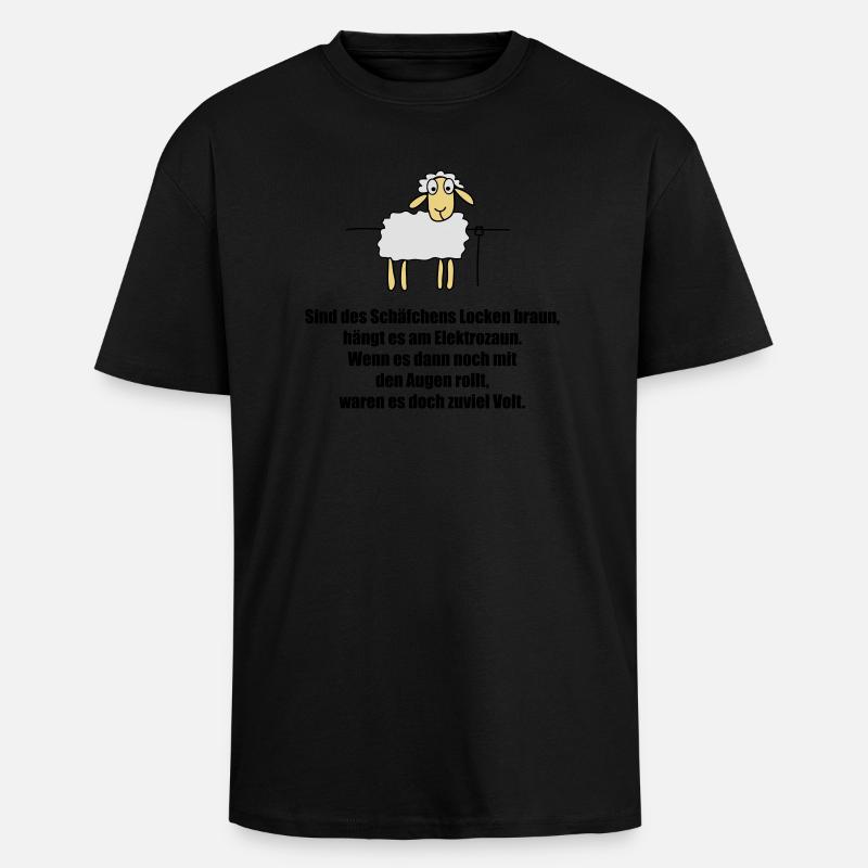 schaefchen - Oversized Heavyweight Unisex T-Shirt - Schwarz
