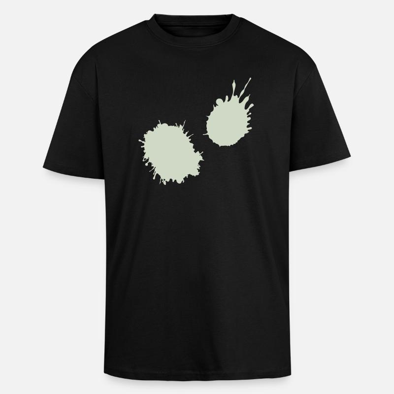 splatter farbklecks - Oversized Heavyweight Unisex T-Shirt - Schwarz
